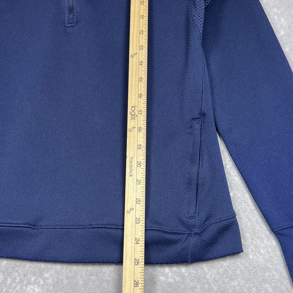 Vintage Nike Sweatshirt Womens Size Medium Navy Blue West Virginia Half Zip 1765 - Picture 10 of 13